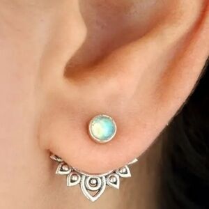 Lotus stud earrings
